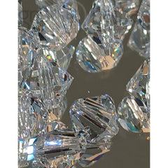 50 New Authentic Vintage Swarovski Crystals 5328 8mm Clear Loose Bicones Austrian