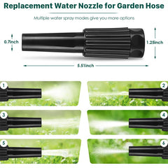 100 Foot Stainless Steel Garden Hose with 2 Nozzles Included - Total 16 Spray Patterns, Anti-Crush, Continuous Water No Kinking, PVC Inner Tube, Rugged Versatility