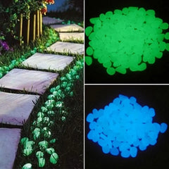 Glow in the Dark Photoluminescent Garden  Pebbles