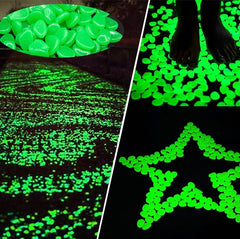 Glow in the Dark Photoluminescent Garden  Pebbles